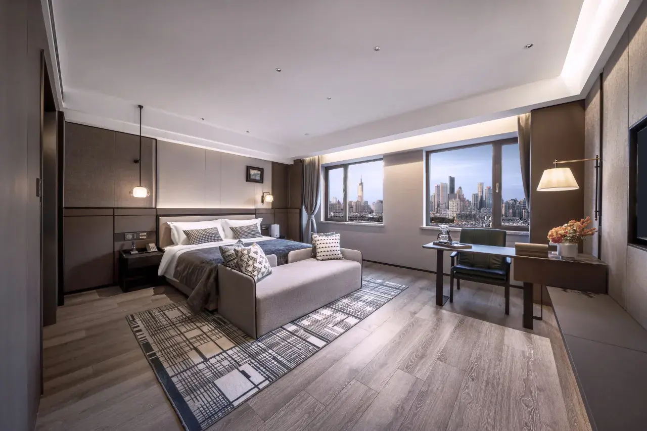 Manhe Wangyue Serene Luxe Double Bed Room at Annaman Hotel Harbin