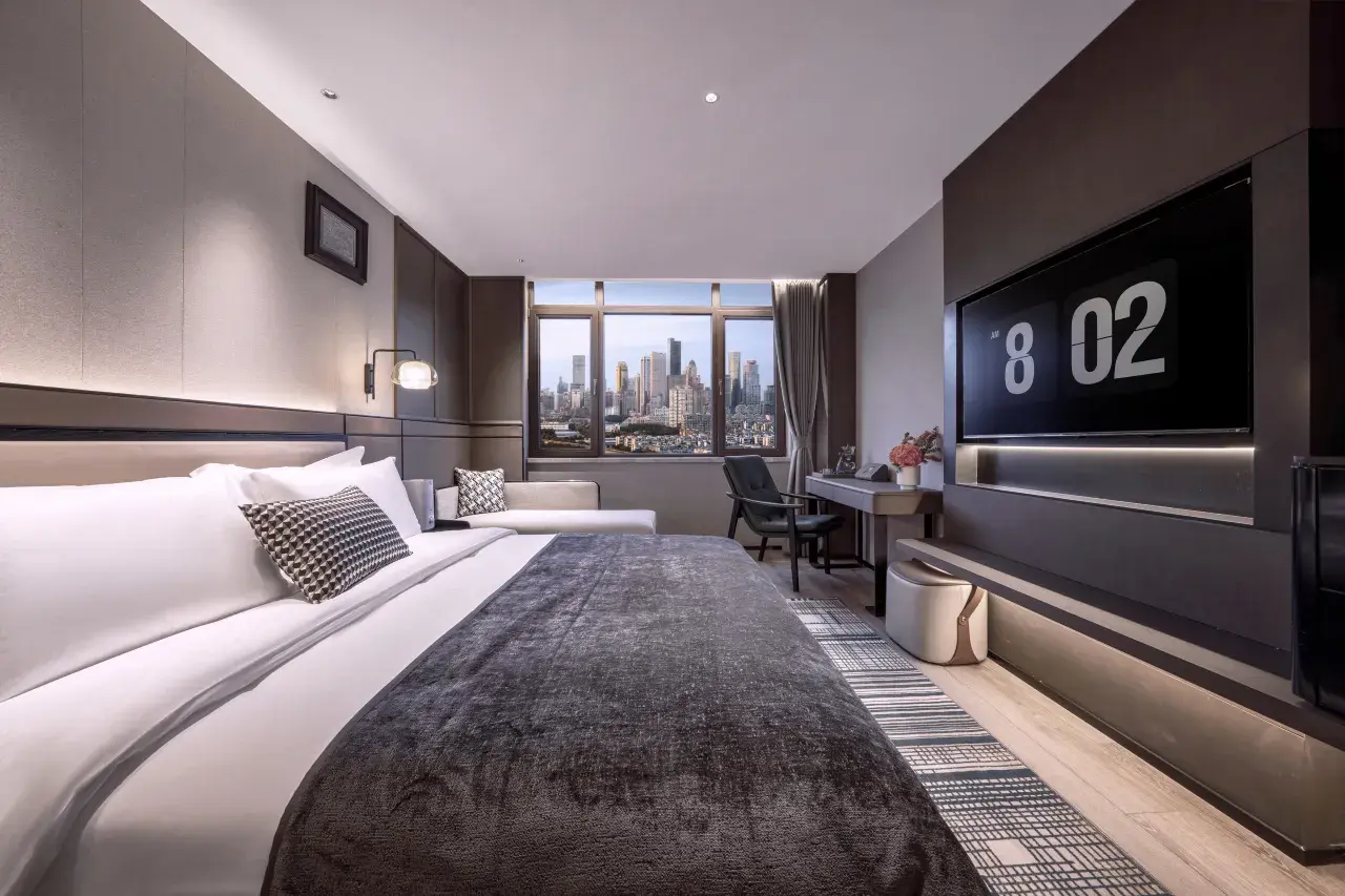 Manxiang Jiangyin Comfy Sleep Double Bed Room at Annaman Hotel Harbin — detail view